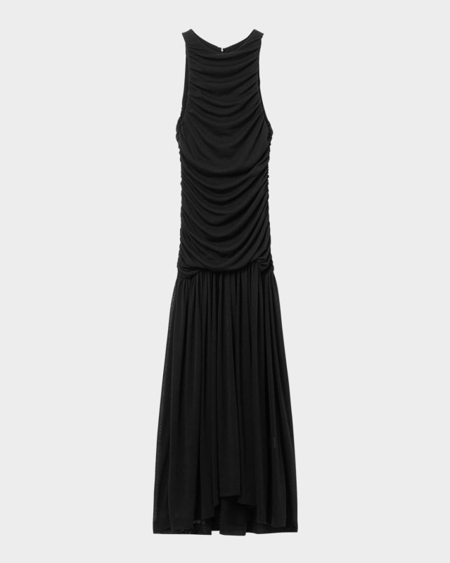 Evidente Ruched Sleeveless Gown